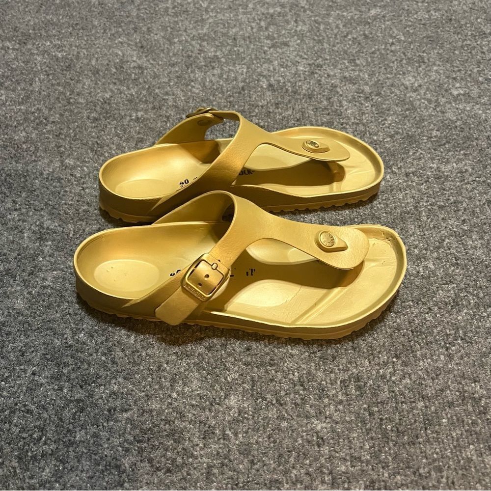 Birkstock Gold Thong Sandals